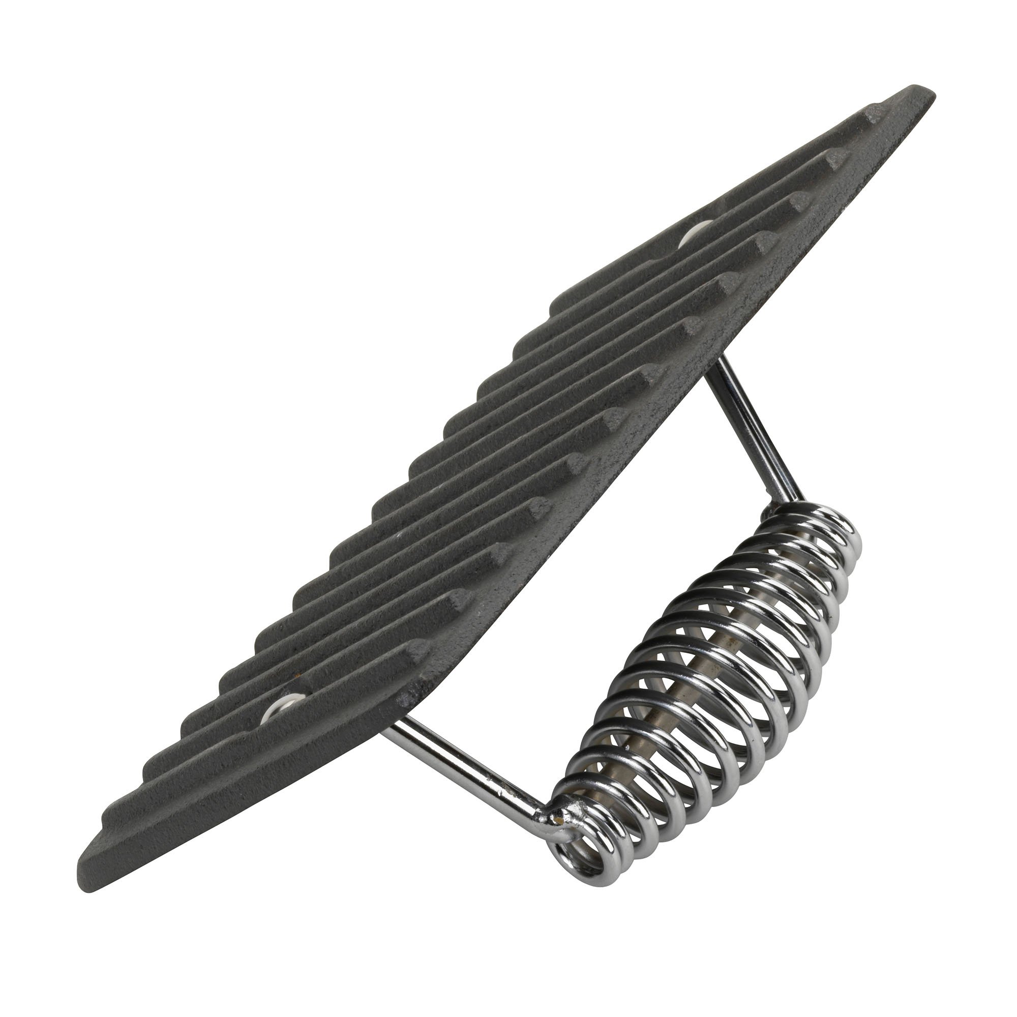 Premium Cast Iron Grill Press for Burgers, Steaks & Sandwiches - Heavy Duty Pre-Seasoned Meat Flattener & Burger Smasher (Black/Silver) - Perfect for BBQ, Grilling & Panini Making at Home or Outdoor Cooking