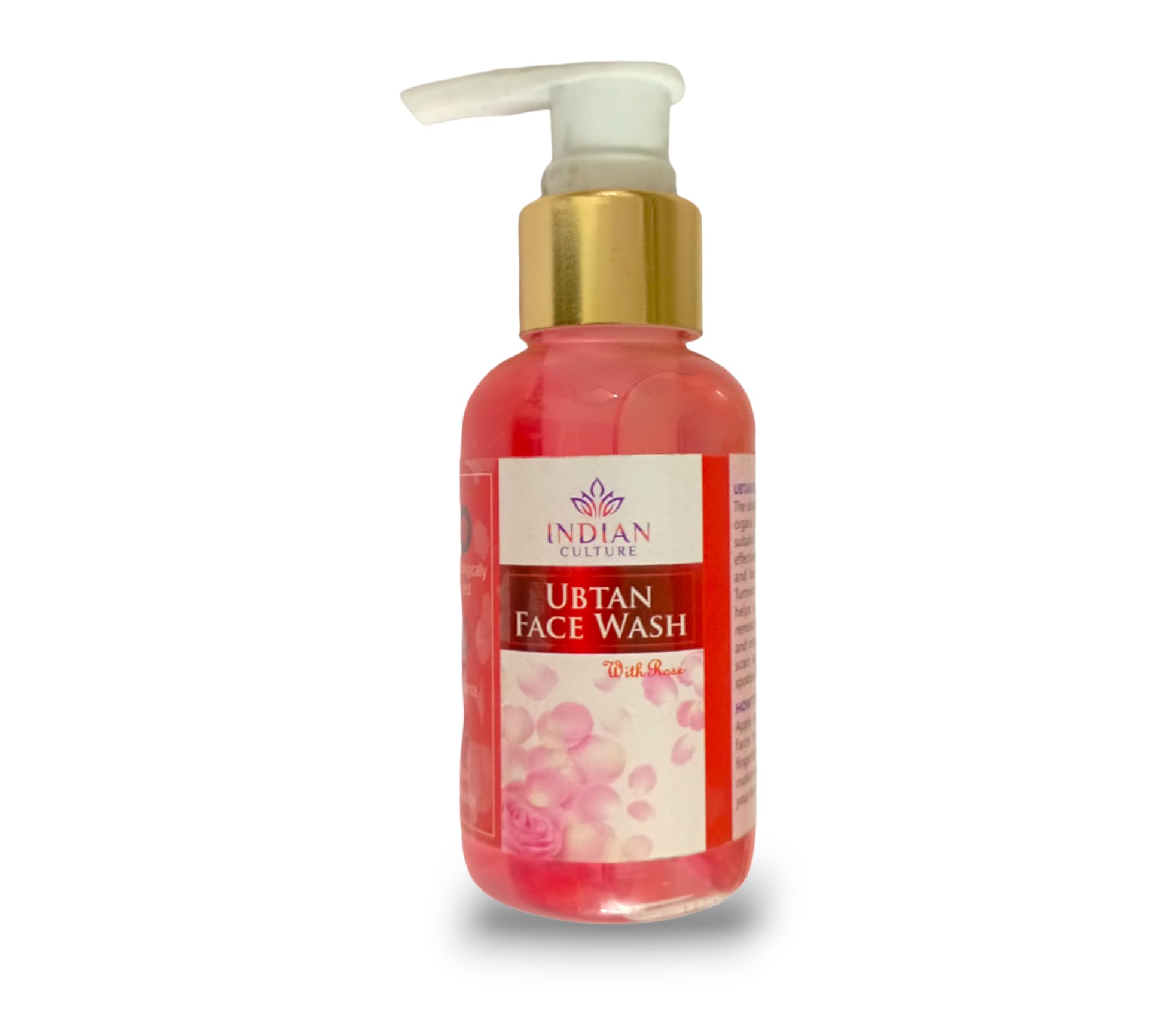 Indian Culture Natural Skincare Combo: Ubtan Rose Face Wash & Neem Tulsi Herbal Face Pack - Brightening, Tan Removal for Clear Radiant Skin with Rose, Neem & Tulsi | Daily Skincare Routine for Glowing Complexion