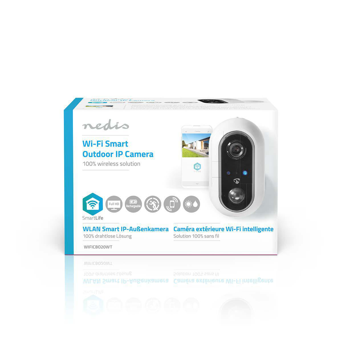SmartLife Outdoor WiFi Security Camera - Full HD 1080P, IP65 Weatherproof, Cloud & MicroSD Storage - Ideal for Home, Office, and Business Surveillance