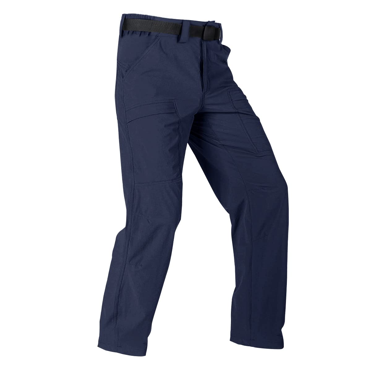 FREE SOLDIER Men's Outdoor Cargo Hiking Pants with Belt - Lightweight Waterproof Quick-Dry Tactical Pants - Nylon Spandex Stretch - Perfect for Camping, Hiking & Outdoor Adventures