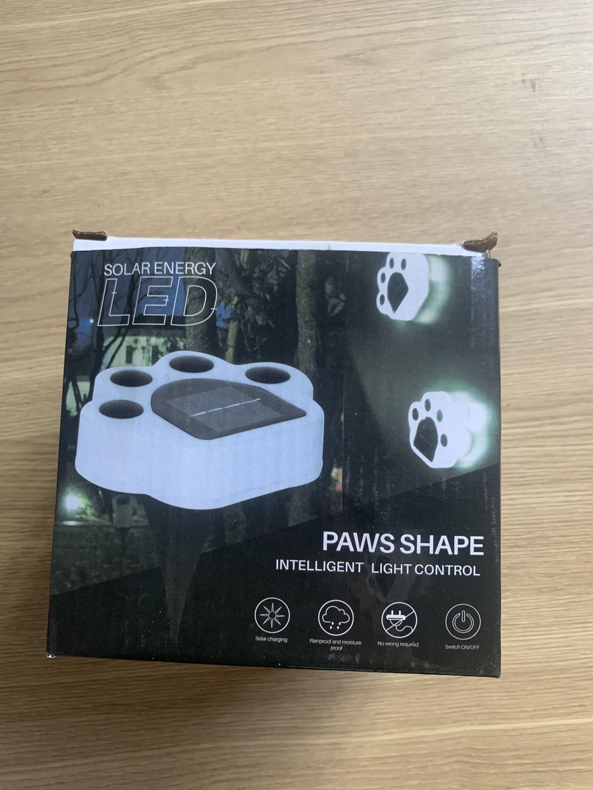 4Pack Solar Paw Lights - Waterproof Color Changing for Garden & Path