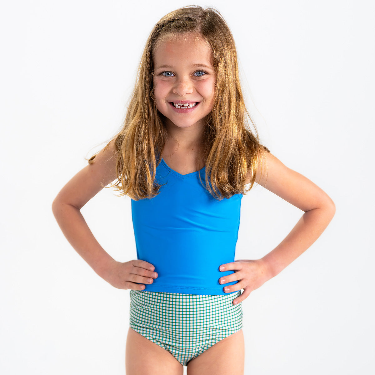 Girls V Neck Tankini Top - Comfortable Swimwear for Kids - Perfect for Beach, Pool & Summer Activities