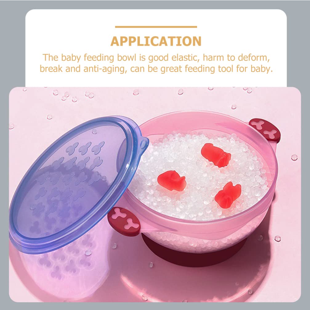Zerodeko Toddler Suit Bowl with Suction Cup - 3-Piece Spill-Proof Baby Feeding Set | Non-Slip Training Bowl & Dinnerware for Girls & Boys | Perfect for Home, Travel & Daycare Use