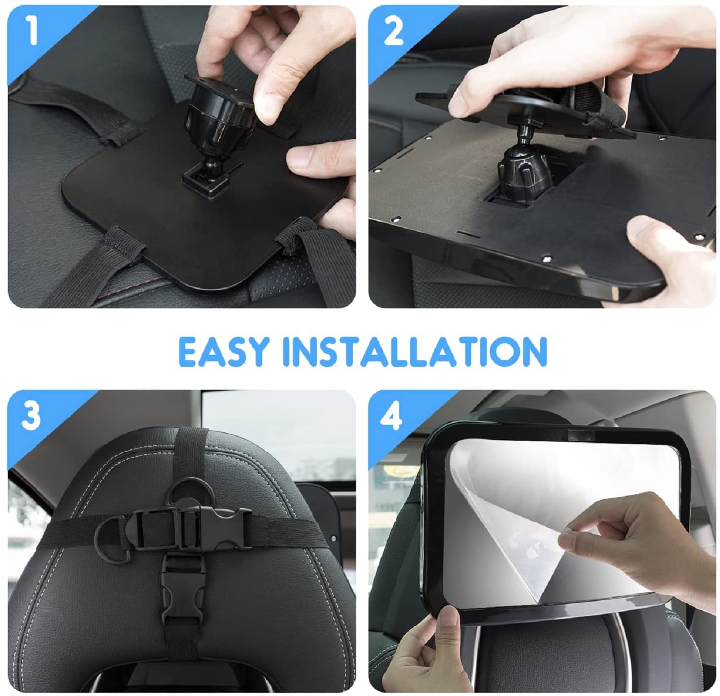 Baby Car Mirror for Back Seat - Adjustable Rear View Infant Safety Mirror for Cars | Perfect for Monitoring Baby in Rear-Facing Car Seat