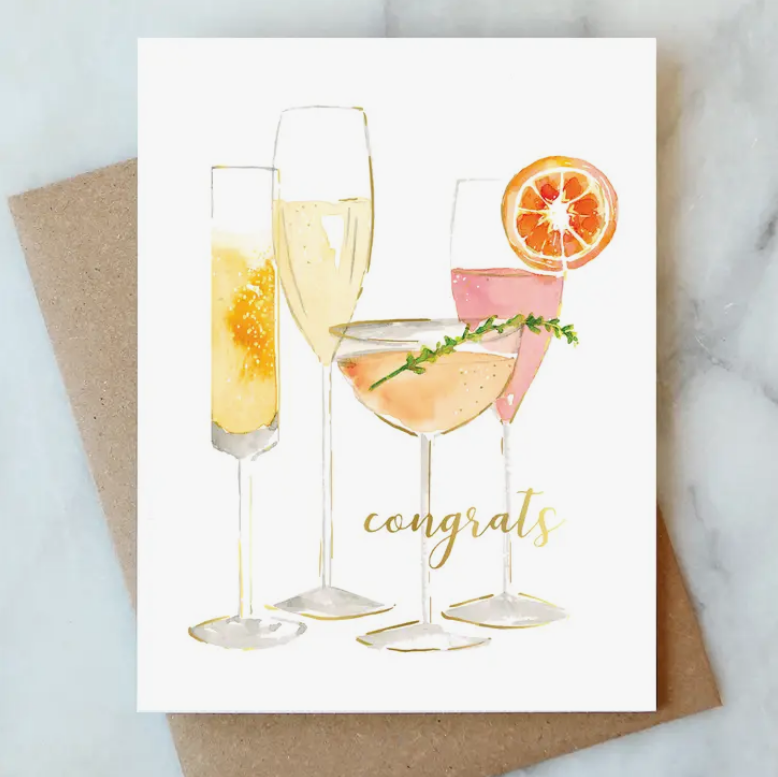 ABIGAIL JAYNE Congratulations Card with Bubbly Design - Perfect for Graduation, Birthday & Celebrations