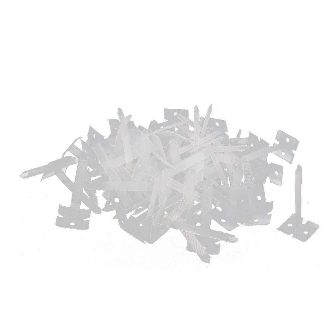 X-DREE 100pcs Wall and Floor Tile Leveling System - 100mm x 40mm x 0.8mm White Plastic Spacers for Perfect Tile Alignment - Ideal for Bathroom, Kitchen, and Backsplash Installation