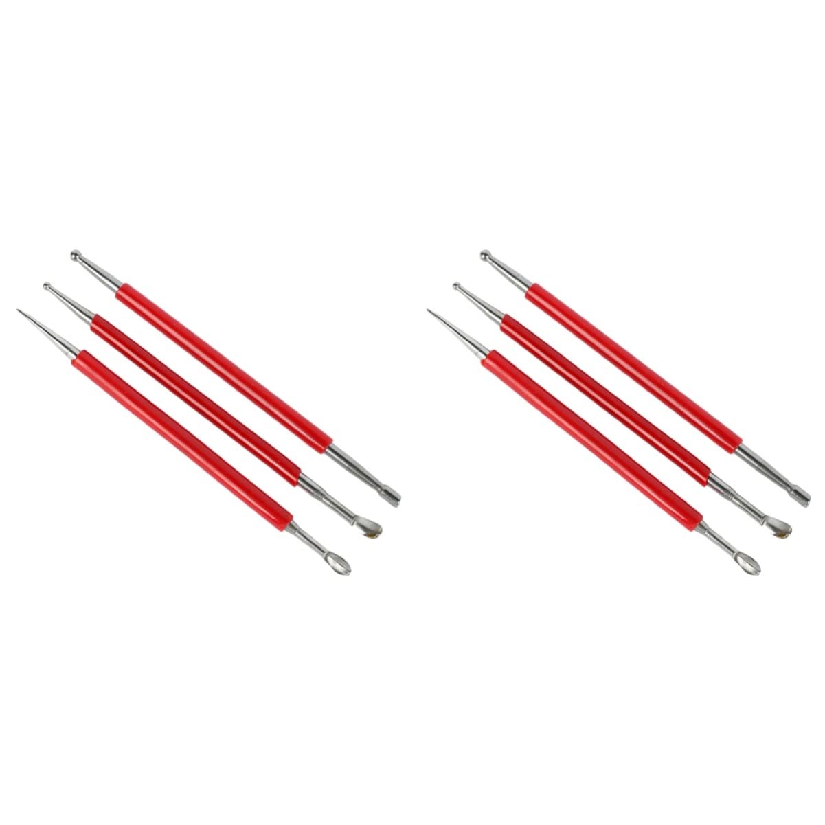Ciieeo 2-Piece 3-in-1 Clay Sculpting Kit - Stainless Steel Double-Ended Pottery Tools for Ceramic & Sculpture Making - Perfect for Artists, Hobbyists & DIY Craft Projects
