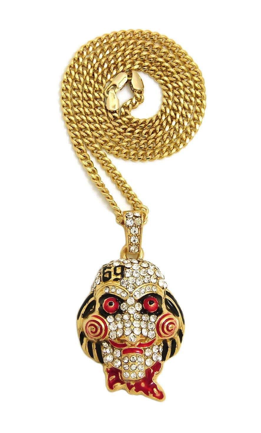 Men's Hip Hop Iced Out Rappers Inspired 69 Pendant Cuban Chain Necklace 24