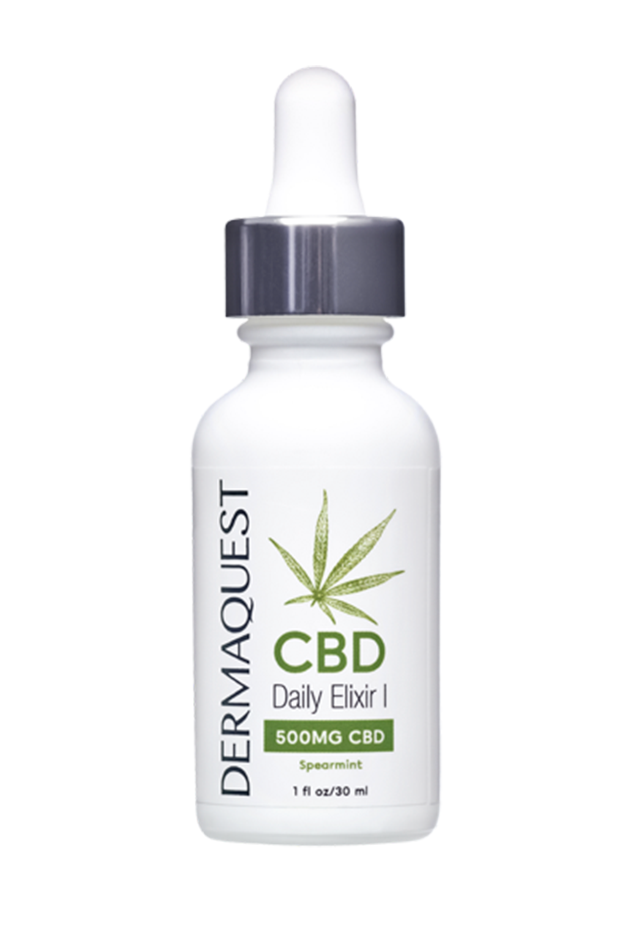 Dermaquest CBD Daily Elixir 500mg Spearmint - Hydrating Facial Serum for Dry Skin, Anti-Aging & Skin Repair - Perfect for Morning & Night Skincare Routine