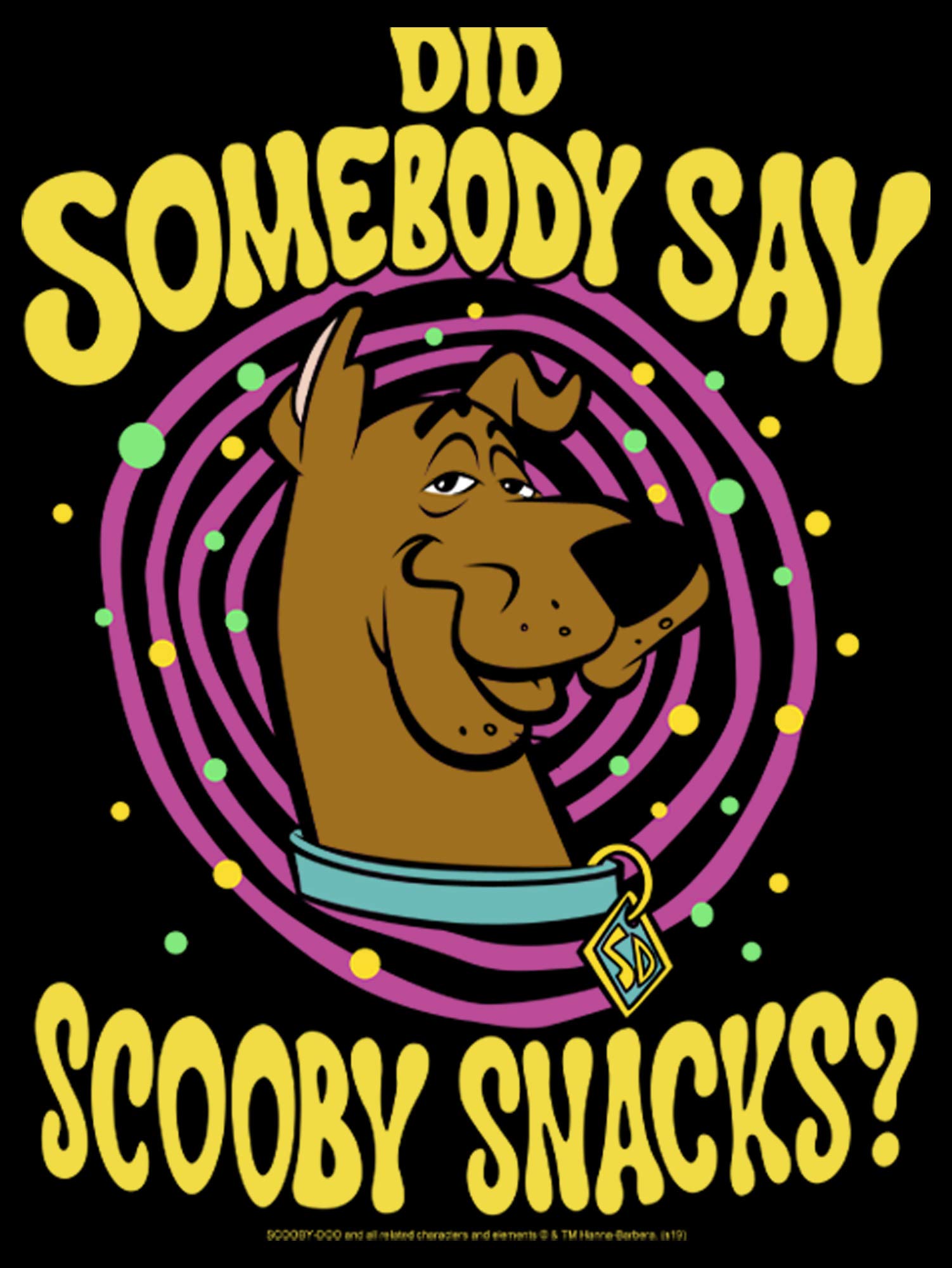Scooby Doo 'Did Somebody Say Scooby Snacks?' Men's Graphic T-Shirt - Funny Cartoon Tee for Fans, Casual Wear & Gift