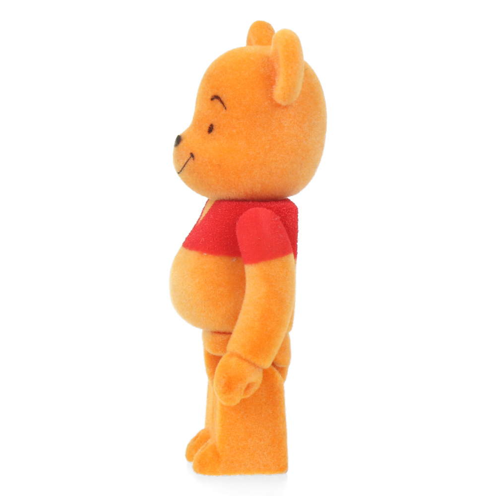 Authentic 100% Bearbrick Winnie the Pooh Flocked Collectible Figure - Perfect for Disney Fans, Home Decor & Gift Giving