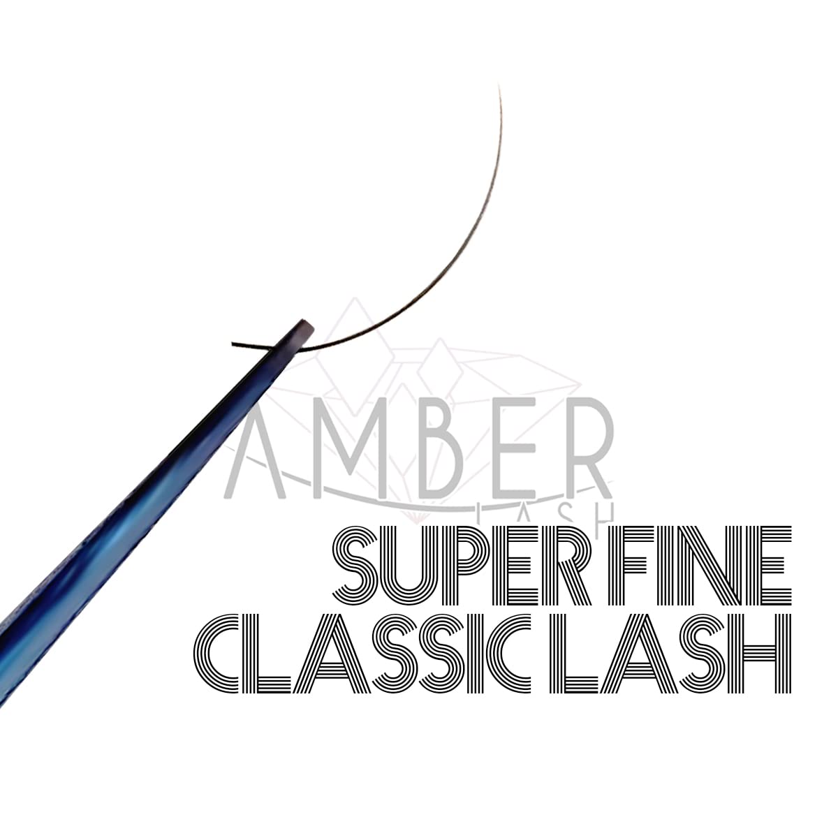 Amber Lash Sharp Lash Mink Eyelash Extensions - 12 Rows Classic Tray with Mixed Curls (B 0.15), Lengths 8-15mm - Professional Volume Lashes for Stunning Eye Looks | Perfect for Salons, Bridal Makeup & Special Occasions