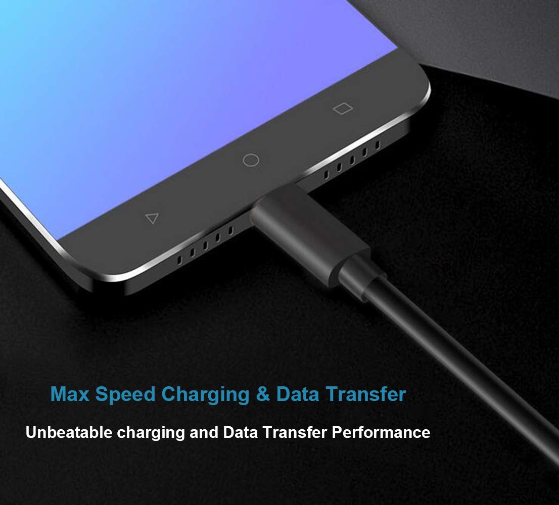 MaxLLTo 6FT Micro USB Cable - Fast Charging & Data Sync Cord for Samsung J3, Galaxy S5, S6, Note 4 & More | Durable Nylon Braided | Ideal for Home, Office & Travel Charging