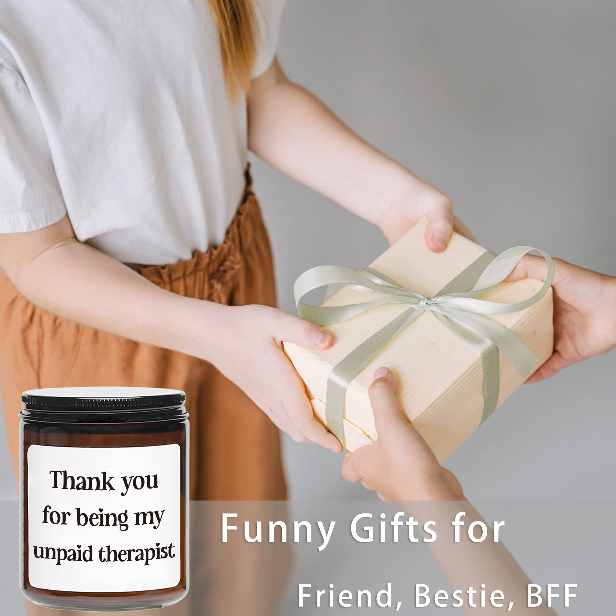 Lavender Scented Candles - Funny Thank You Gifts for Women, Nurses, Coworkers, Best Friends & Teachers | Friendship Birthday Present | Relaxing Aromatherapy for Home, Office & Spa