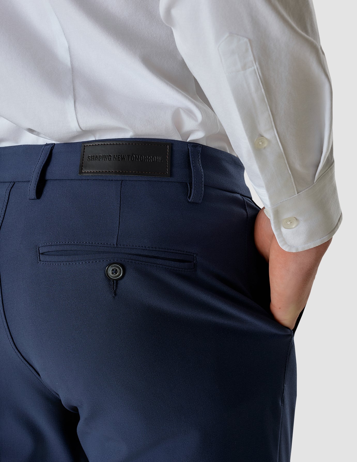 Premium Men's Dress Pants - Classic Fit Marine Blue Formal Trousers for Office, Business & Wedding Attire