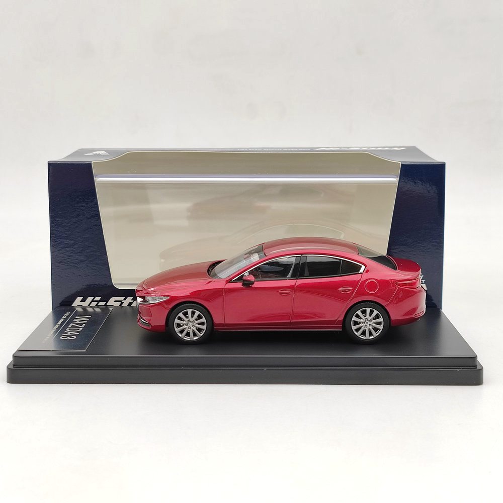 1/43 Scale MAZDA 3 SEDAN 2019 Red Diecast Model Car - Hi Story HS259RE Collectible Toy for Adults & Kids - Perfect for Display, Gifts, and Car Enthusiast Collections