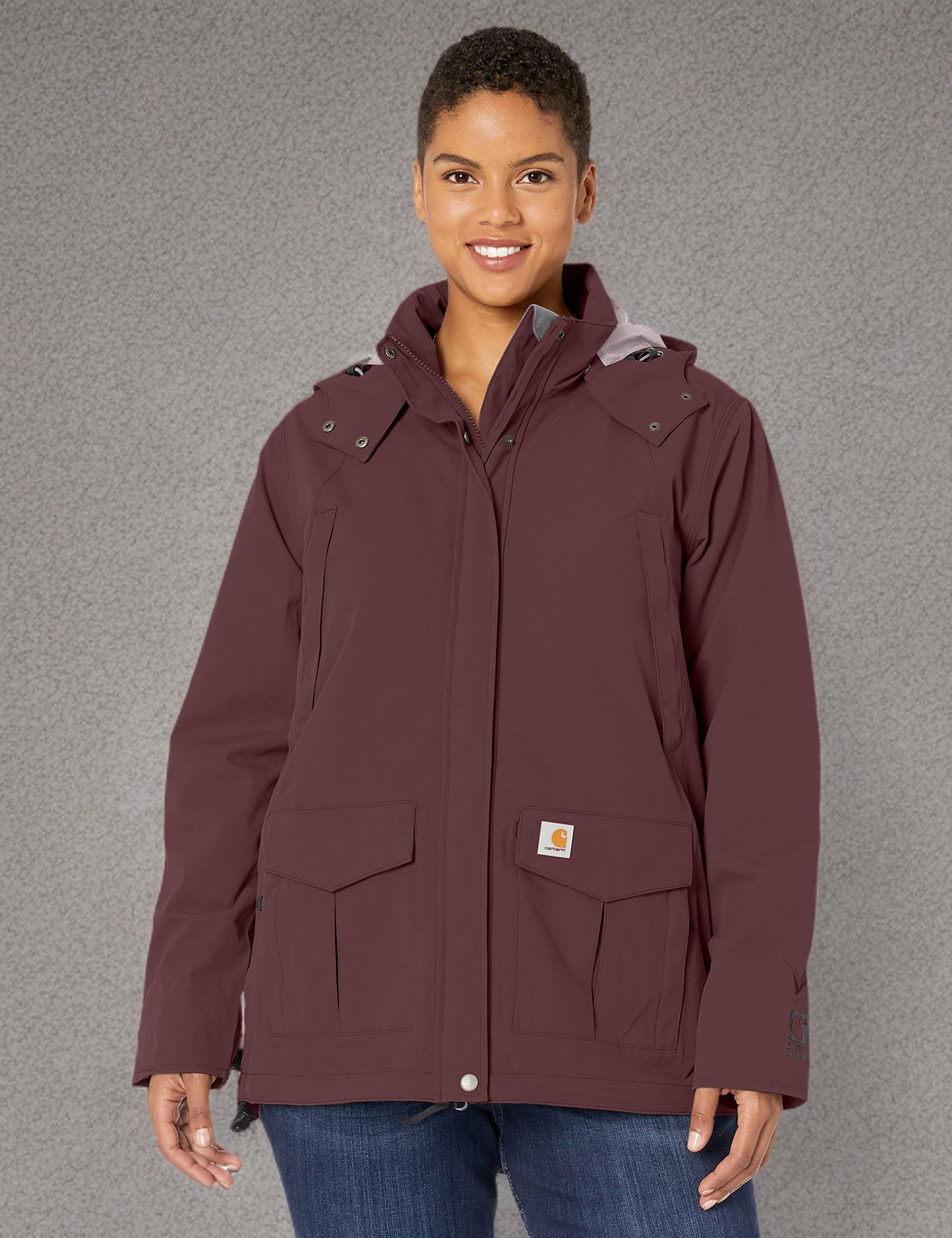 Carhartt Women's Shoreline Jacket - Water-Resistant Windbreaker for Outdoor Work & Casual Wear (Regular & Plus Sizes) | Perfect for Hiking, Camping & Everyday Use