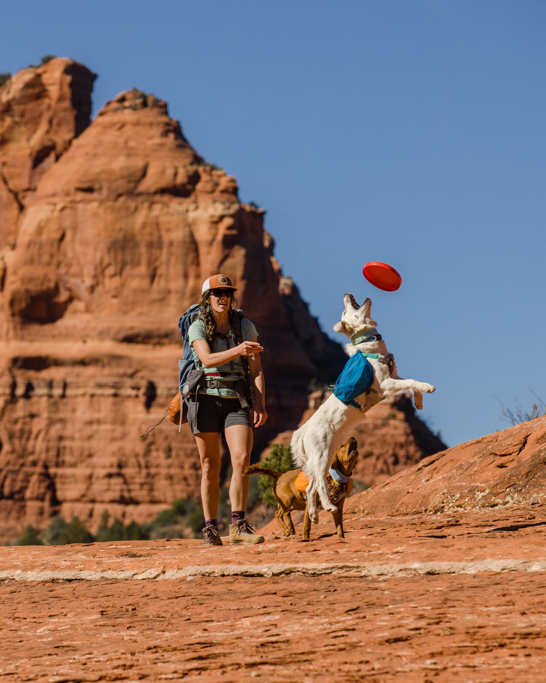 Ruffwear® Camp Flyer Disco Dog Bowl - Red Sumac - Durable & Non-Slip Pet Food Dish for Camping, Hiking & Outdoor Adventures