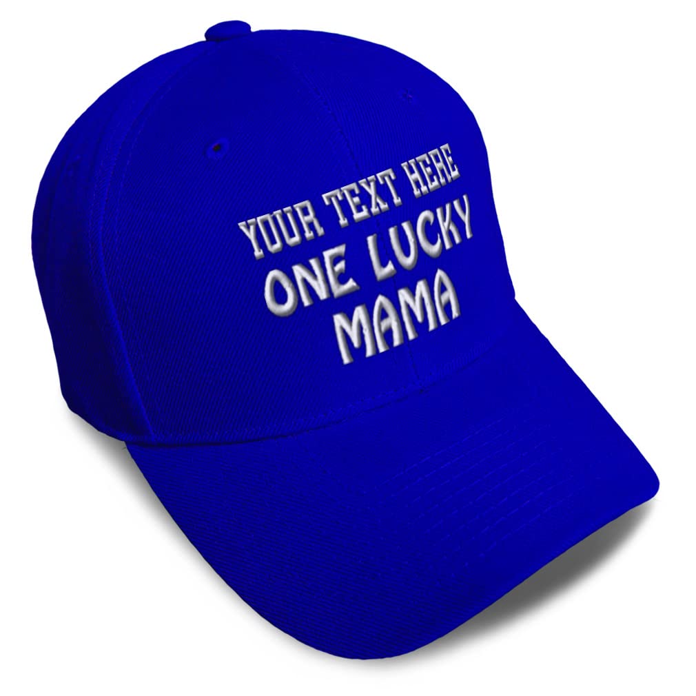Custom Baseball Cap - Lucky Mama Blessed Family B Mom Dad Hats for Men & Women - Perfect for Family Reunions, Sports Events & Everyday Wear