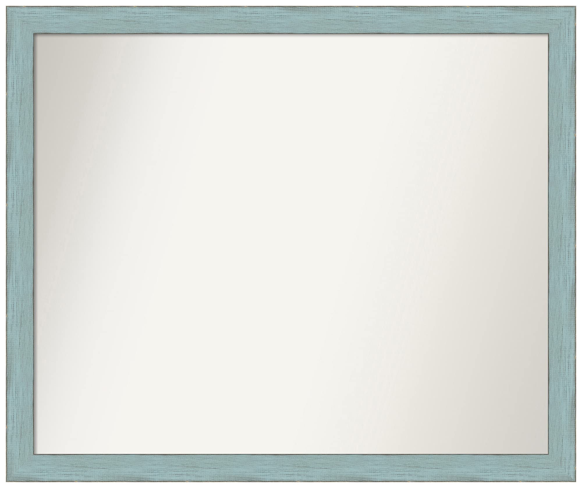 Amanti Art Non-Beveled Custom Wall Mirror - 25.25 x 30.25 Inch Sky Blue Rustic Frame - Bathroom, Living Room, Bedroom Decor - Various Custom Sizes Available