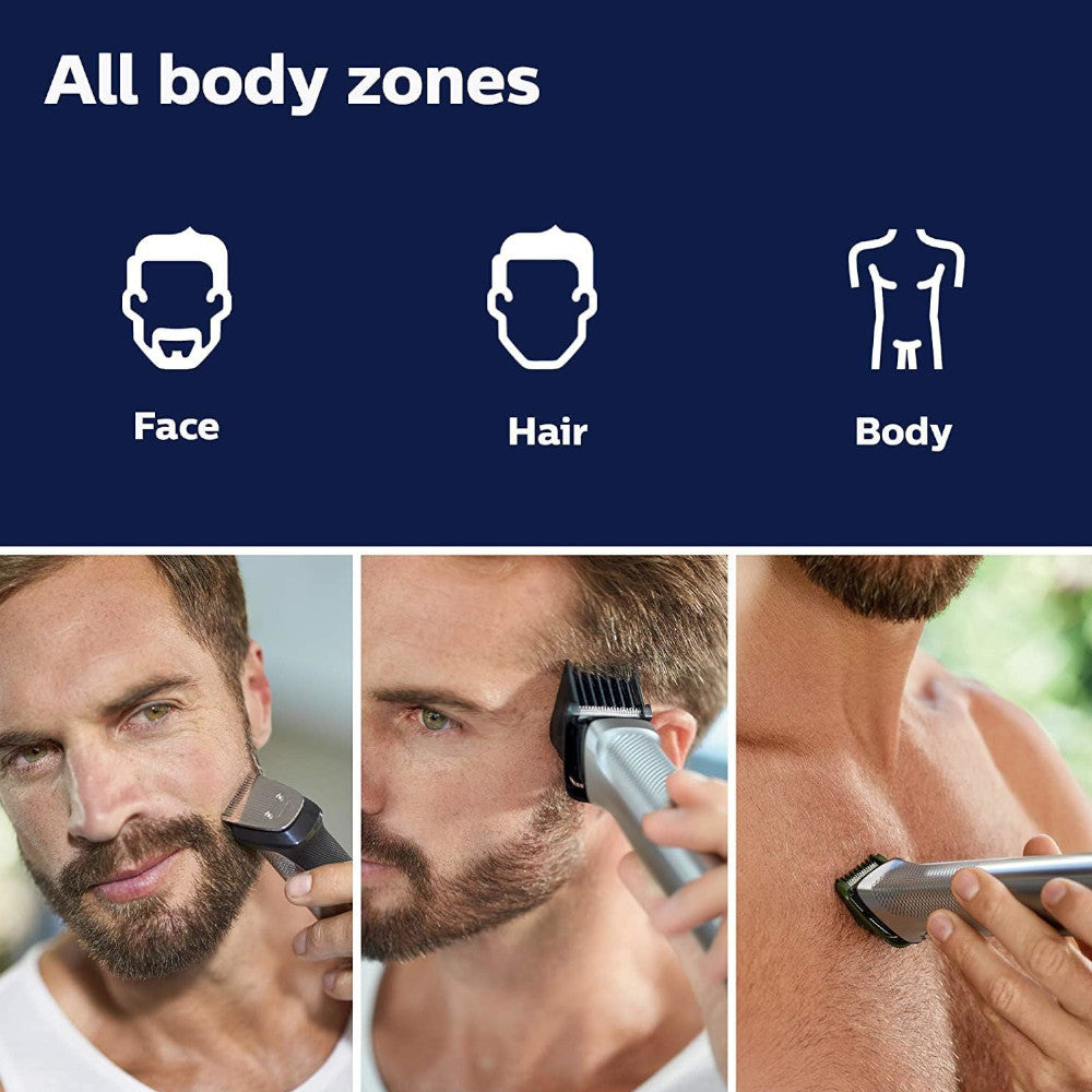 PHILIPS MG7790/18 Multigroom Series 7000 Men's Grooming Kit - 23-in-1 Beard Trimmer, Hair Clipper & Body Shaver for Professional Styling at Home or Travel