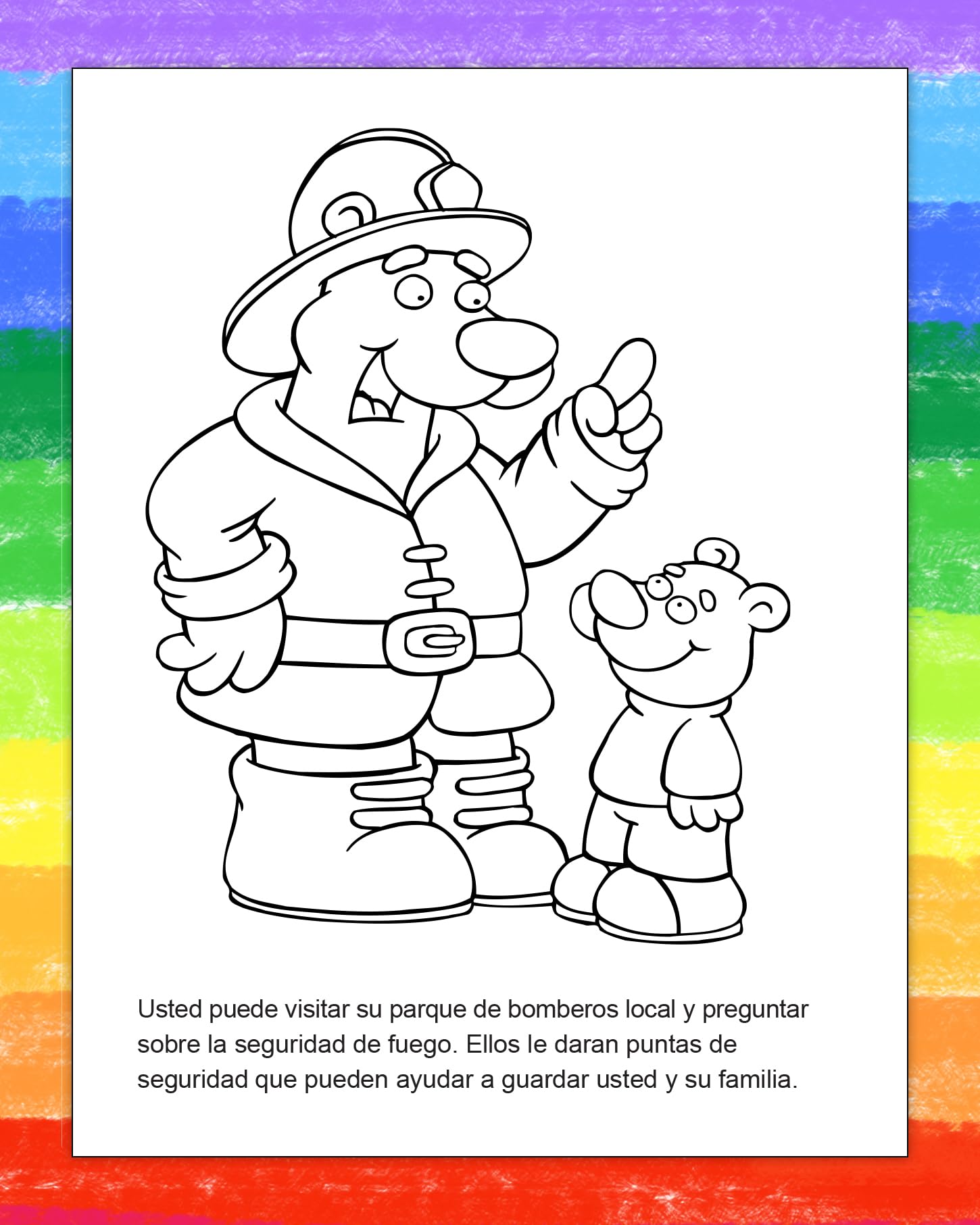 ZOCO - 250 Bulk Pack Custom Fire Safety Coloring Books in Spanish (Without Crayons) - Educational Games & Activities for Kids - Perfect for Fire Prevention Week, School Safety Programs & Bilingual Learning