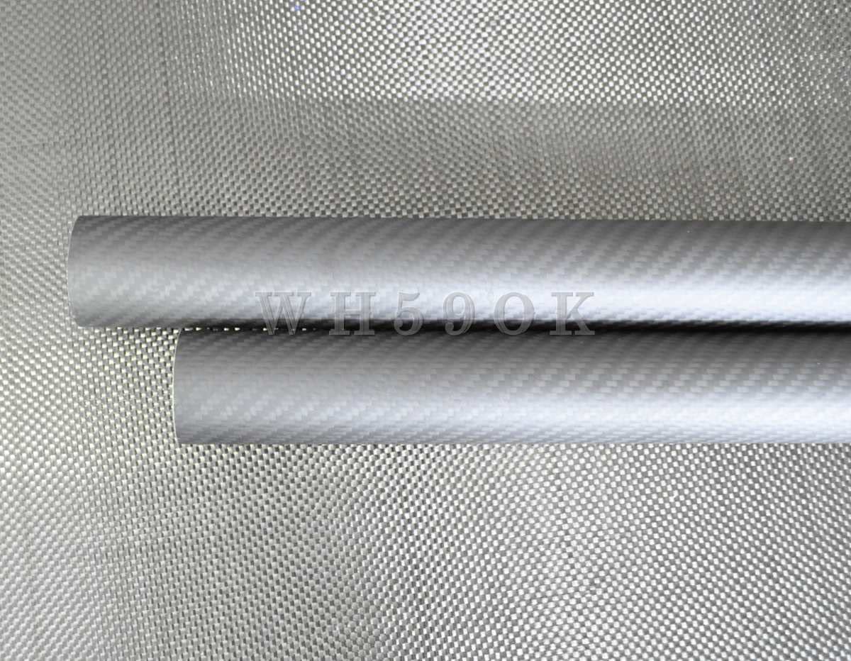 3K Woven Carbon Fiber Tube - 114mm OD x 110mm ID x 500mm - High Strength Lightweight Composite Pipe for RC Cars, Drones, Aerospace & DIY Projects