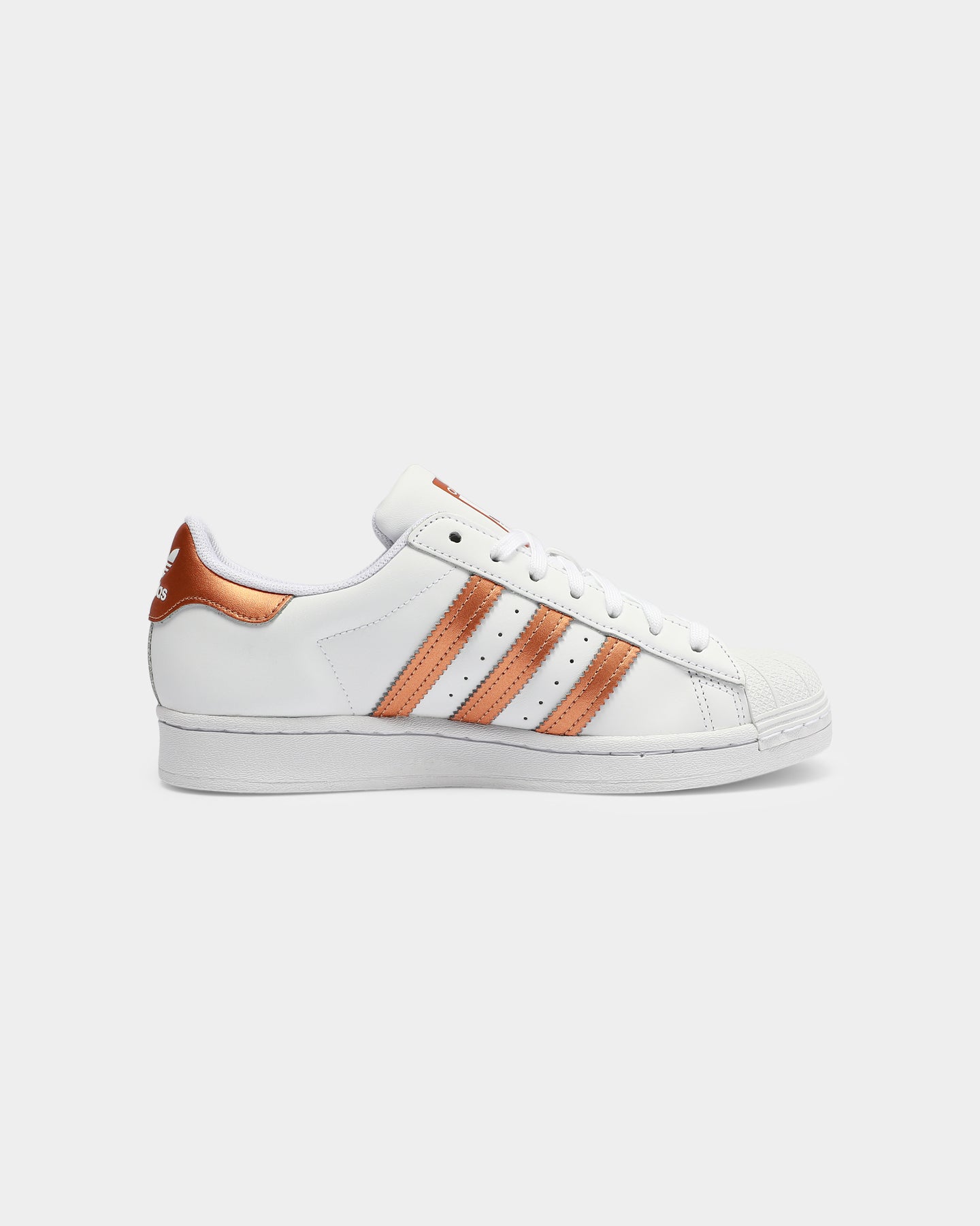 Adidas Women's Superstar Sneakers - White/Copper/Black Classic Casual Shoes for Women | Perfect for Everyday Wear, Gym & Street Style Fashion