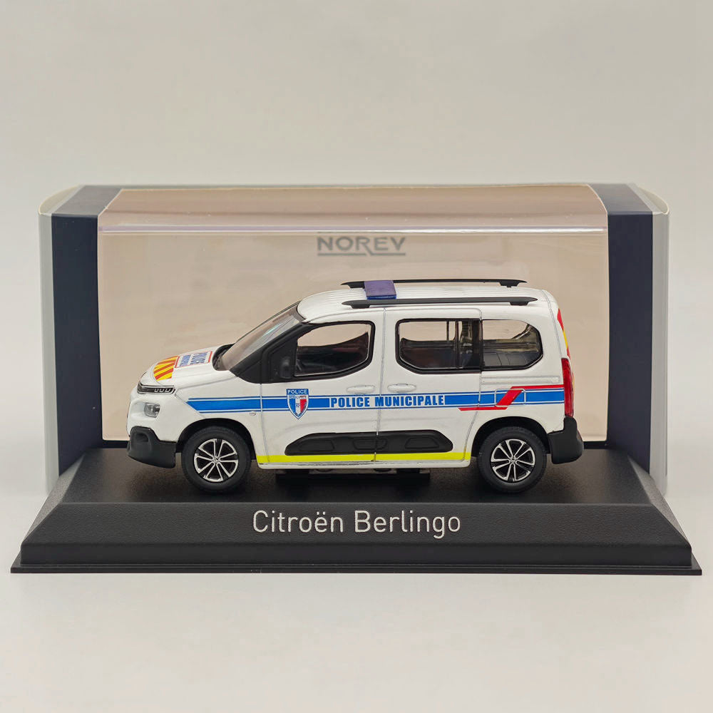 1:43 Scale Citroen Berlingo Police Municipale White Diecast Model Car - Collectible Miniature Vehicle for Display, Gifts & Diecast Enthusiasts
