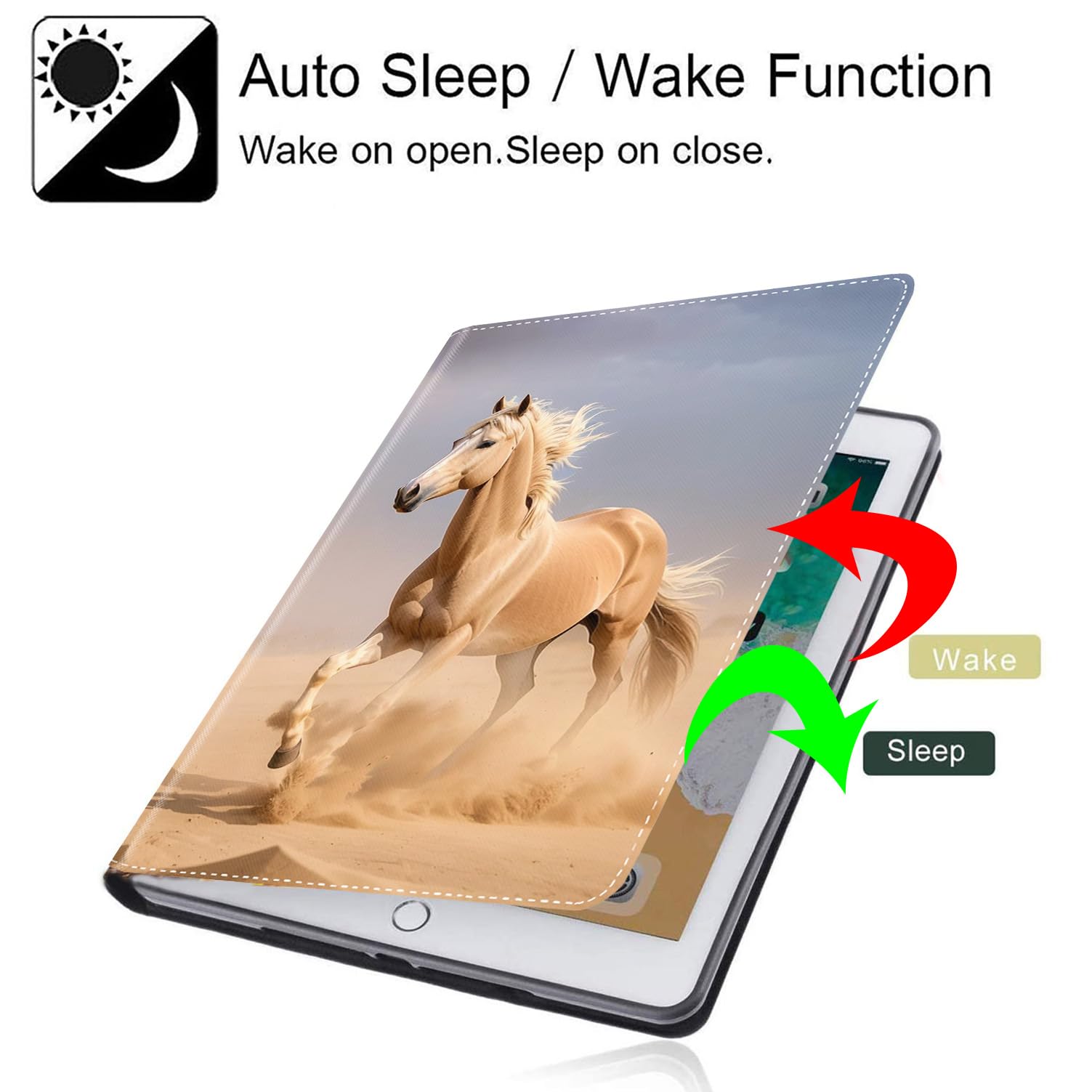 Premium Leather Case for iPad Mini 1/2/3/4/5 (7.9 Inch) - Auto Wake/Sleep Smart Cover with Adjustable Stand | Protective Slim Fit Cover for iPad Mini 5th/4th Generation | Perfect for Work, Travel & Home Use
