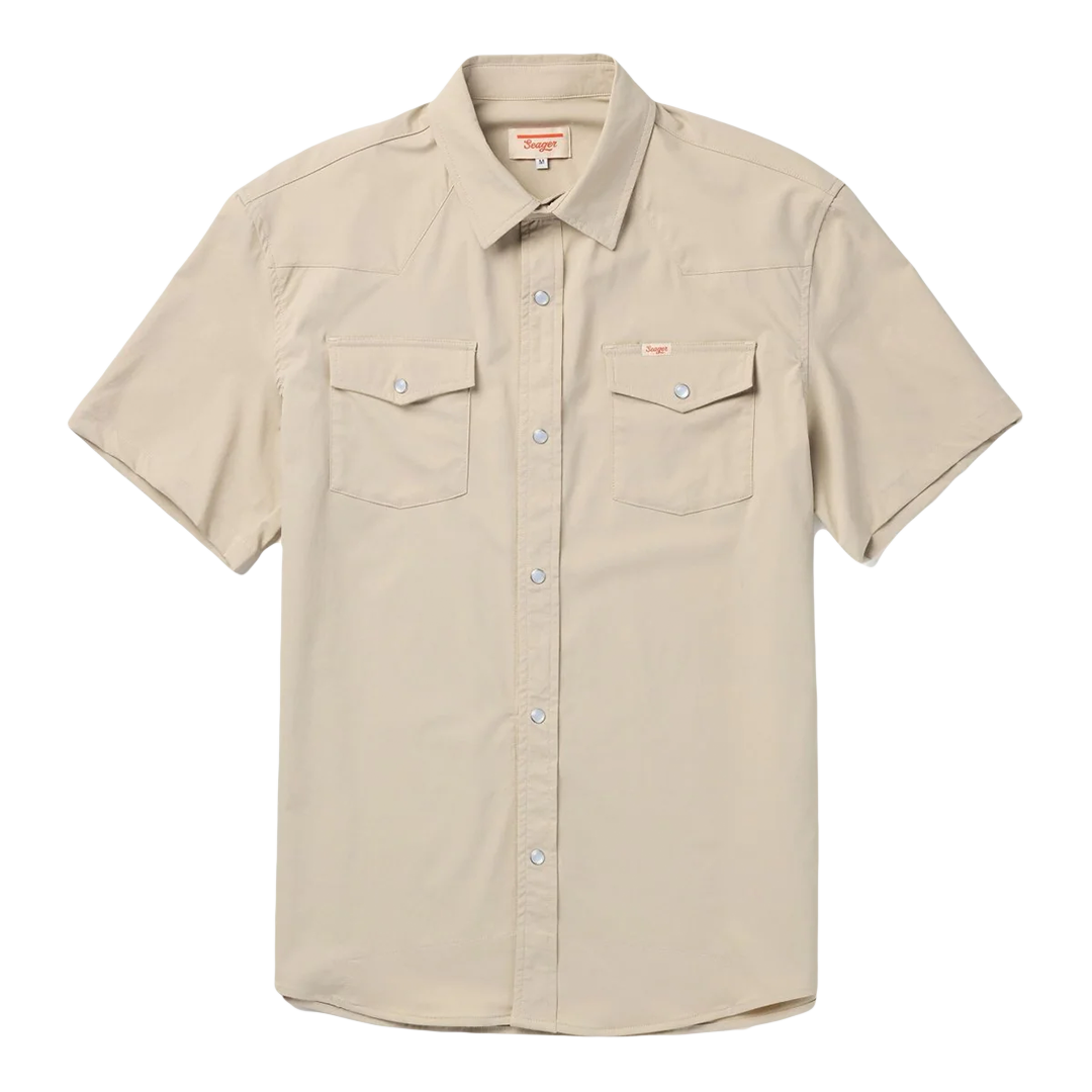Seager El Ranchero Short Sleeve Shirt for Men - Comfortable Stone Washed Cotton Tee - Perfect for Casual Wear, Outdoor Activities & Ranch Work