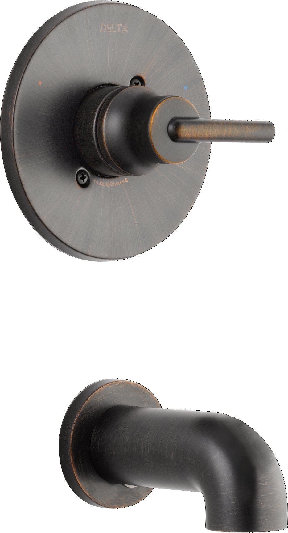 Delta Faucet T14159-RB Trinsic Tub Only Trim in Venetian Bronze - Bathroom Faucet for Freestanding Tubs (Rough-In Valve Sold Separately) | Perfect for Modern Spa-Like Bathroom Retreats
