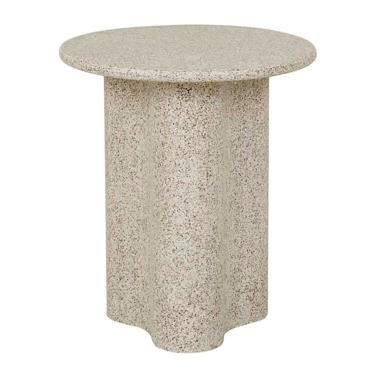 Artie Wave Outdoor Side Table - Waterproof & Durable Patio Furniture for Poolside, Garden, and Deck Use - Modern Design with Rust-Resistant Metal Frame