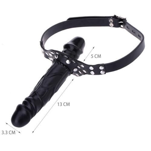 Double-Ended Open Mouth Gag Couple Dildo - BDSM Bondage Slave Sex Toy for Couples & Adult Play - Perfect for Roleplay, Sensory Deprivation & BDSM Scenes