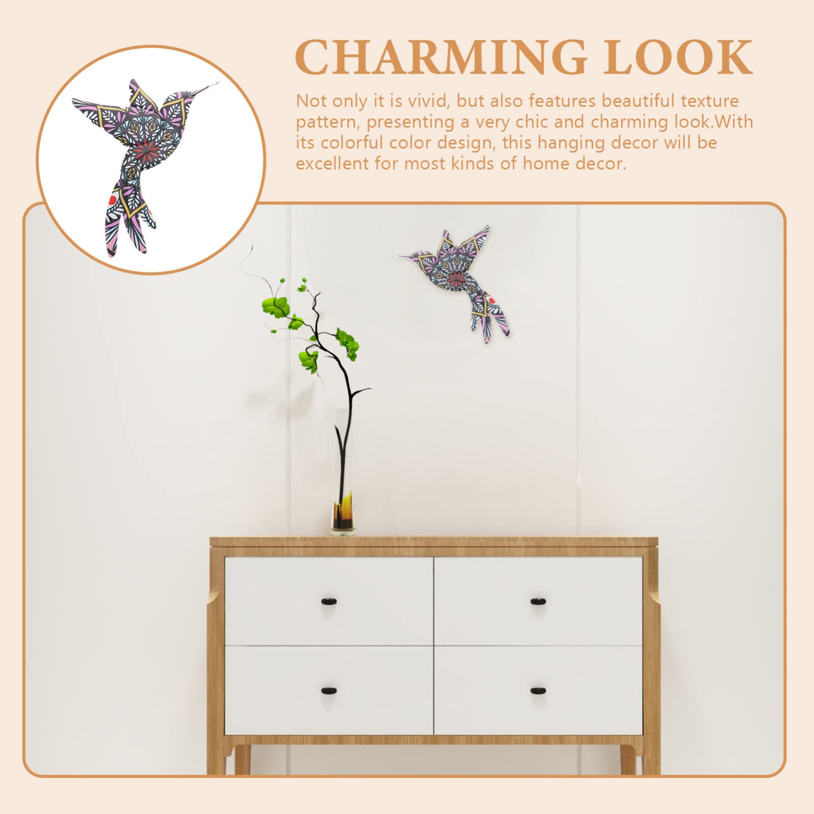 Handcrafted Metal Hummingbird Wall Art - Outdoor Garden Sculpture & Indoor Home Decor for Patio, Fence, Bedroom, Living Room | Rust-Resistant Bird Wall Hanging for Backyard, Deck & Housewarming Gifts