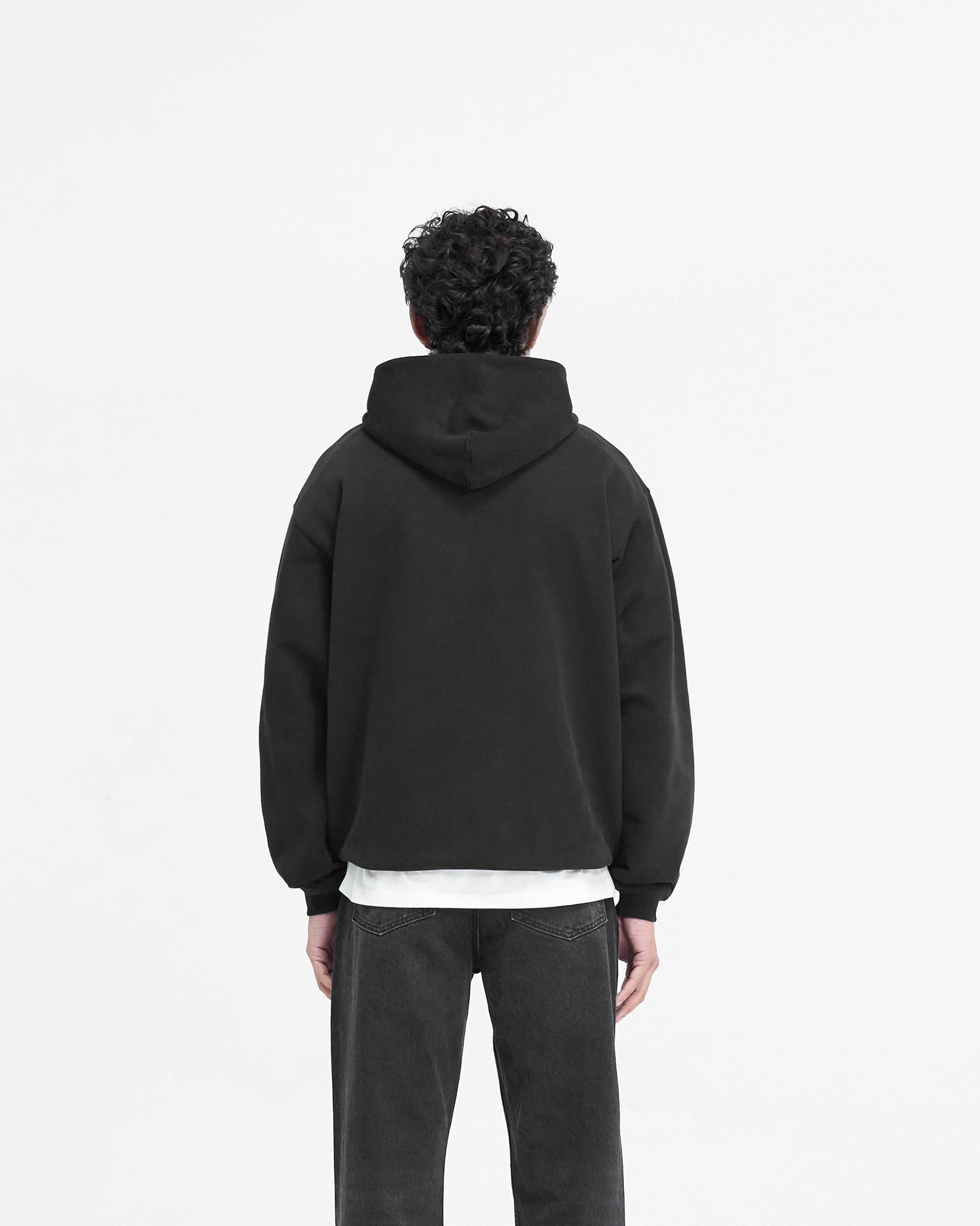 Script Logo Hoodie - Black | Stylish & Comfortable Pullover for Men & Women | Perfect for Casual Wear, Street Fashion & Outdoor Activities
