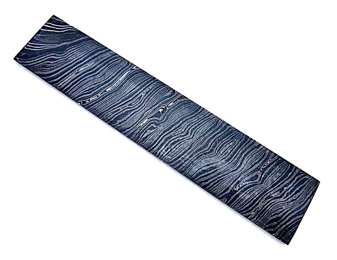 Poshland PLB-2091 Custom Handmade Damascus Steel Billet - Premium Blank Blade Making Bar for Knife Crafting, Blacksmithing & DIY Projects