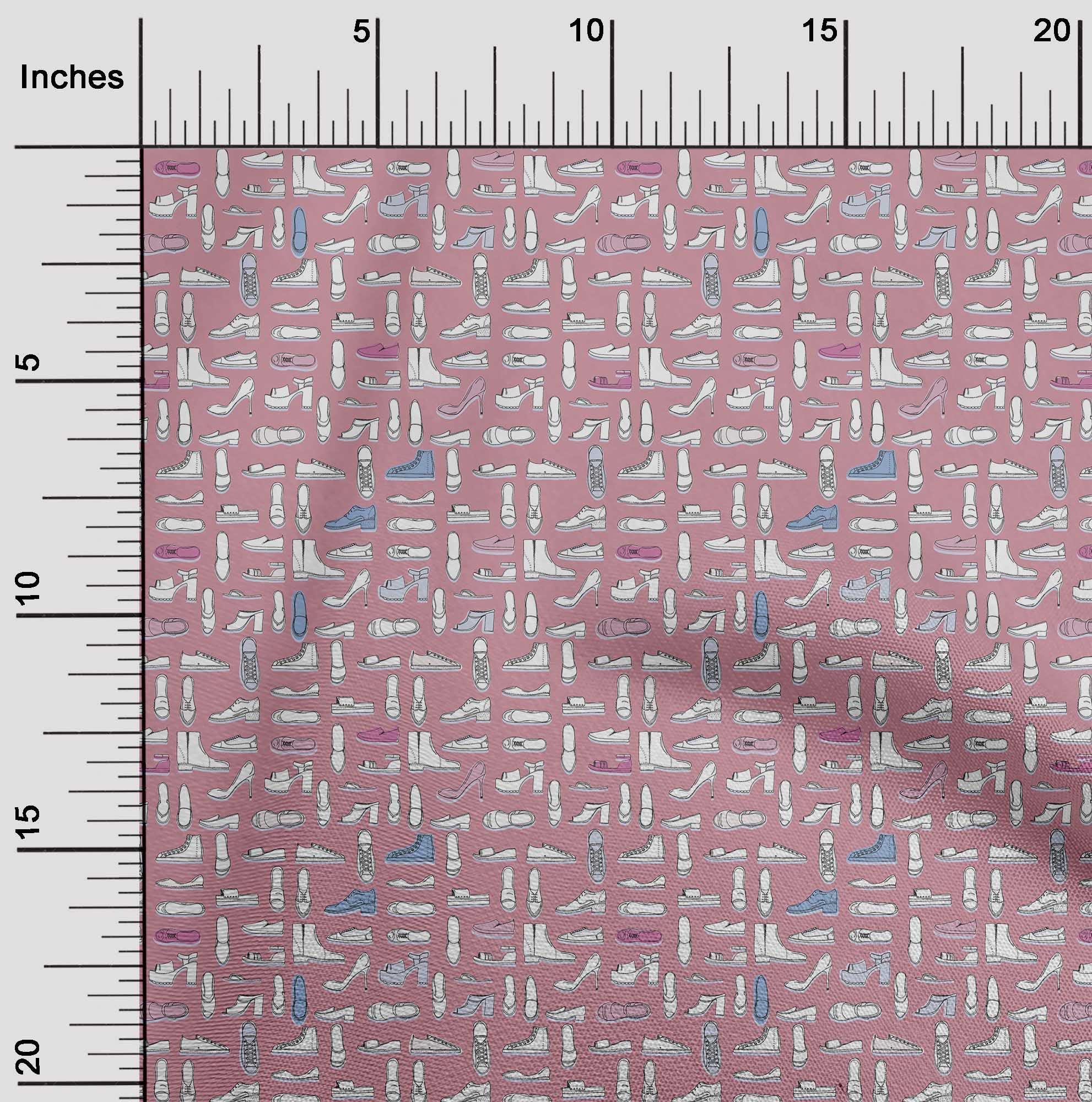oneOone Silk Tabby Medium Pink Fabric - 42 Inch Wide Dress Material for Conversational Footwear & DIY Projects | Perfect for Dresses, Scarves, and Home Decor
