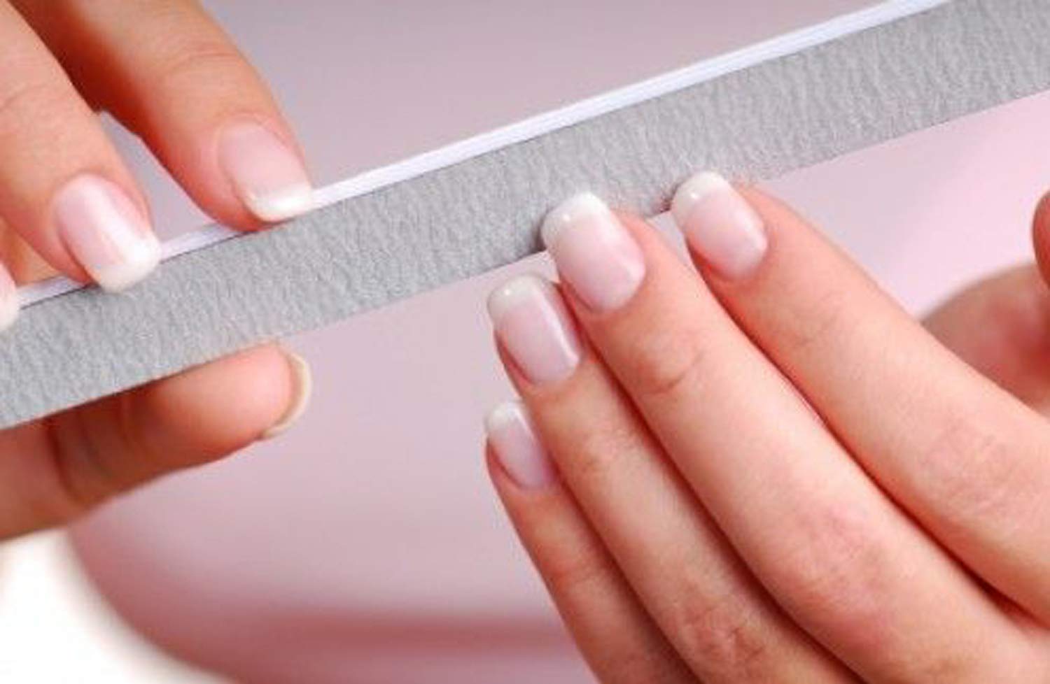 Professional Double-Sided Nail File & Buffer - Curved Grey Manicure Tool for Shaping, Smoothing & Nail Art | Perfect for Home & Salon Use | Pack of 1