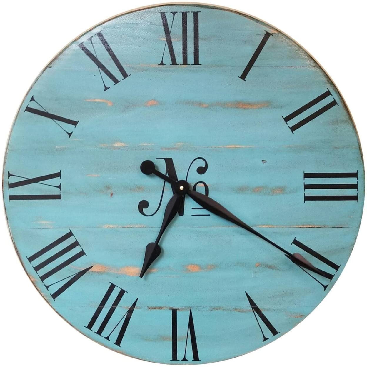 Avery Street Design Co The Maryann Farmhouse Wall Clock - Large Rustic Wooden Wall Clock for Living Room, Kitchen, Bedroom Decor - Vintage Farmhouse Style Home Décor