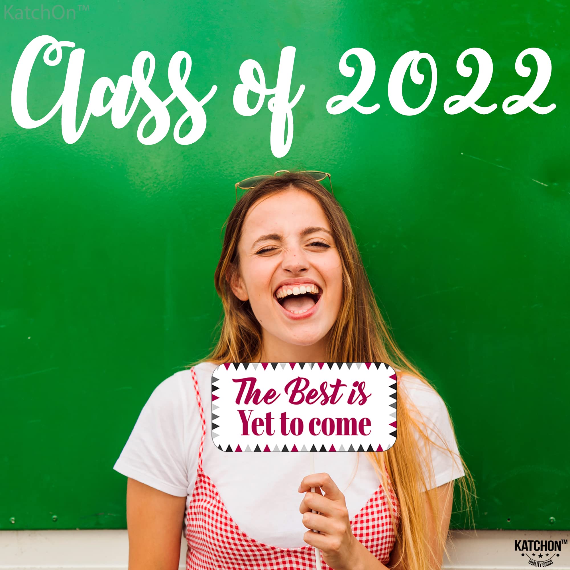 2022 Burgundy Graduation Photo Booth Props & Maroon Party Decorations - DIY Graduation Photo Shoot Backdrop & Party Supplies for Graduation Ceremony, Senior Year Celebration & School Events