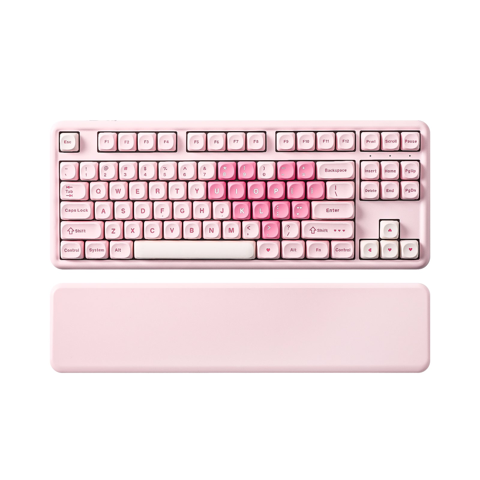 YUNZII B87 Pink QMK/VIA Programmable Custom Mechanical Keyboard - 75% Layout, Hot-Swappable, RGB Backlit for Gaming, Typing & Office Work