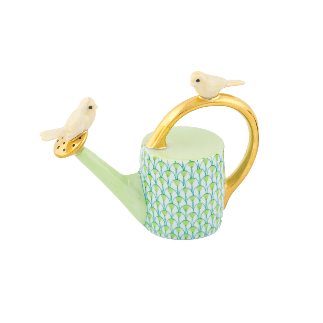 Key Lime Green Watering Can with Decorative Birds - Perfect for Indoor Plants, Garden Flowers, and Home Decor