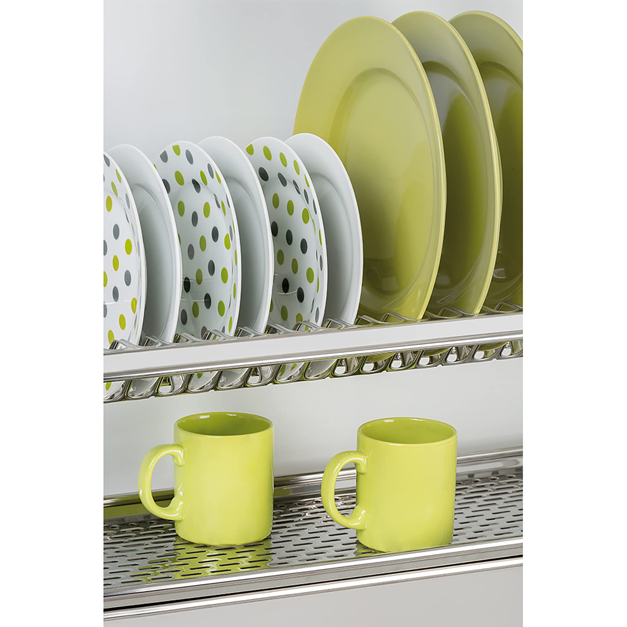 Stainless Steel Dish Drying Rack for Standard 50cm Kitchen Cabinet - Chrome Finish, 50cm Width | Space-Saving Kitchen Organizer for Dishes, Cups & Utensils | Perfect for Small Apartments & Compact Kitchens
