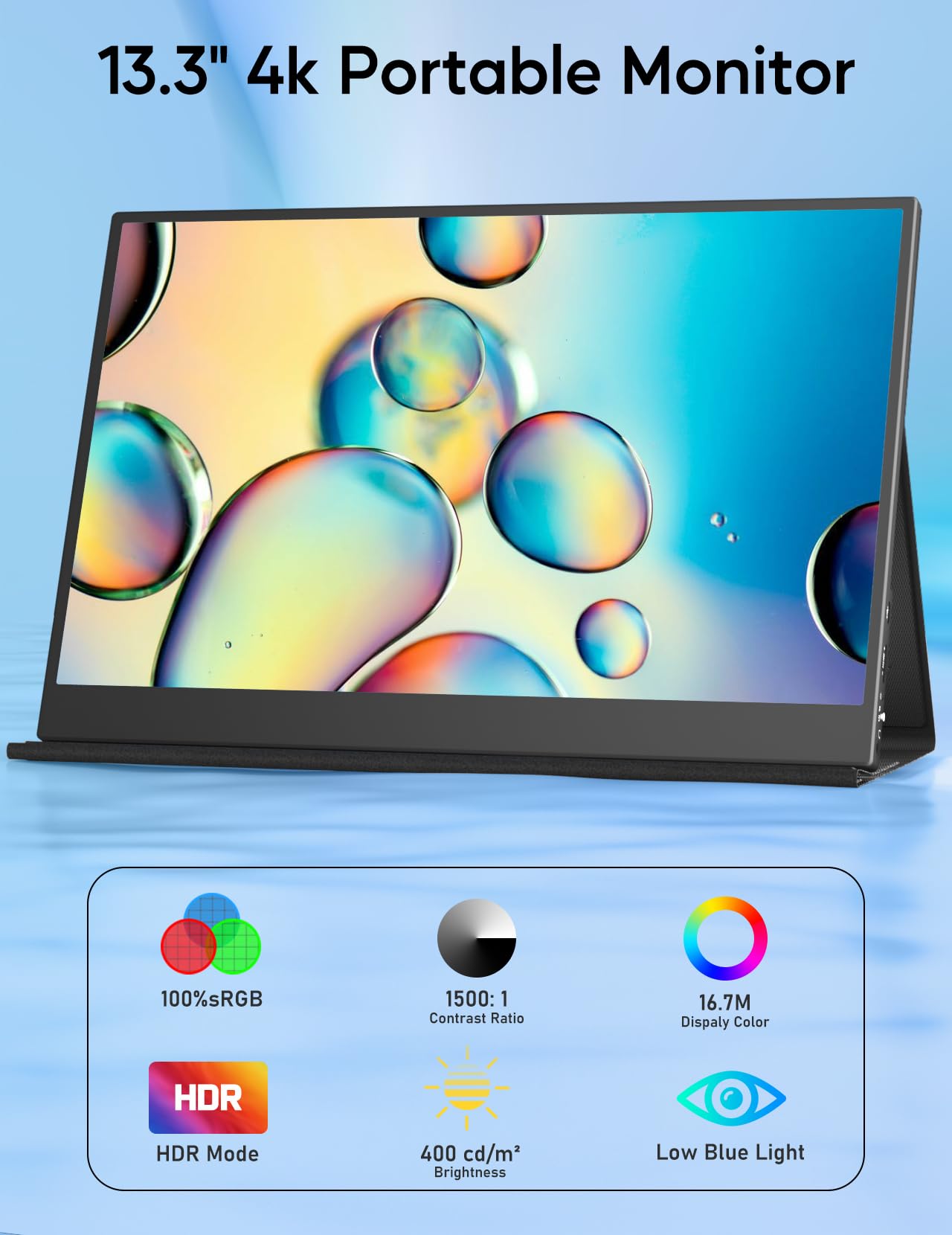 4K Portable Monitor 13.3