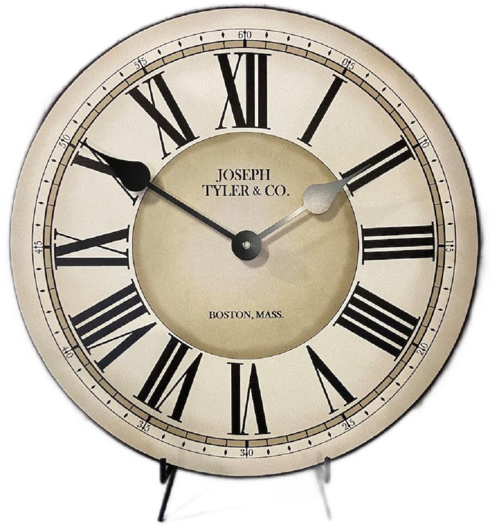**Waterford Wall Clock – 18 Inch Handcrafted in USA, Silent Non-Ticking, Rustic Decor for Living Room, Kitchen, Office – Battery Operated, Beautiful Color**