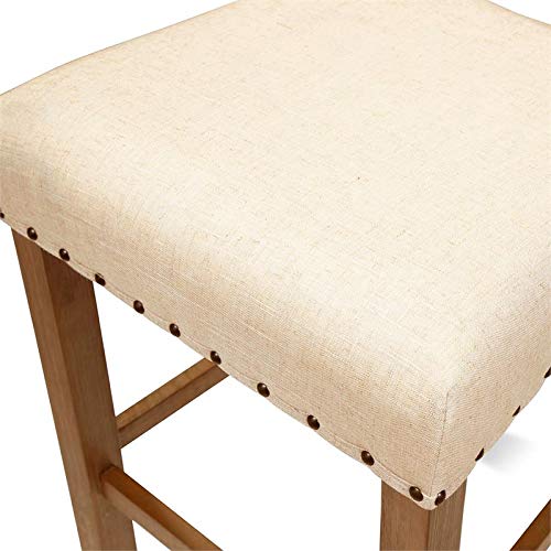 Furniture of America Sinuata Fabric Upholstered Dining Chairs - Natural (Set of 2) | Comfortable Modern Kitchen & Dining Room Seating for Home, Restaurant & Office