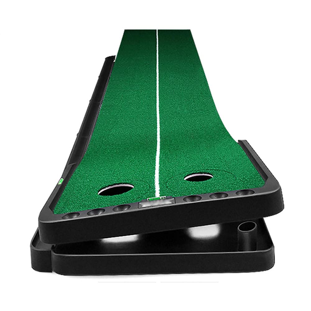 **Premium Auto Ball Return Golf Putting Mat - Adjustable Golf Turf Training Aid for Indoor & Backyard Practice - Large 300x53cm (9.8x1.7ft) Portable Artificial Grass Mat - Perfect for Home, Office & Game Room**