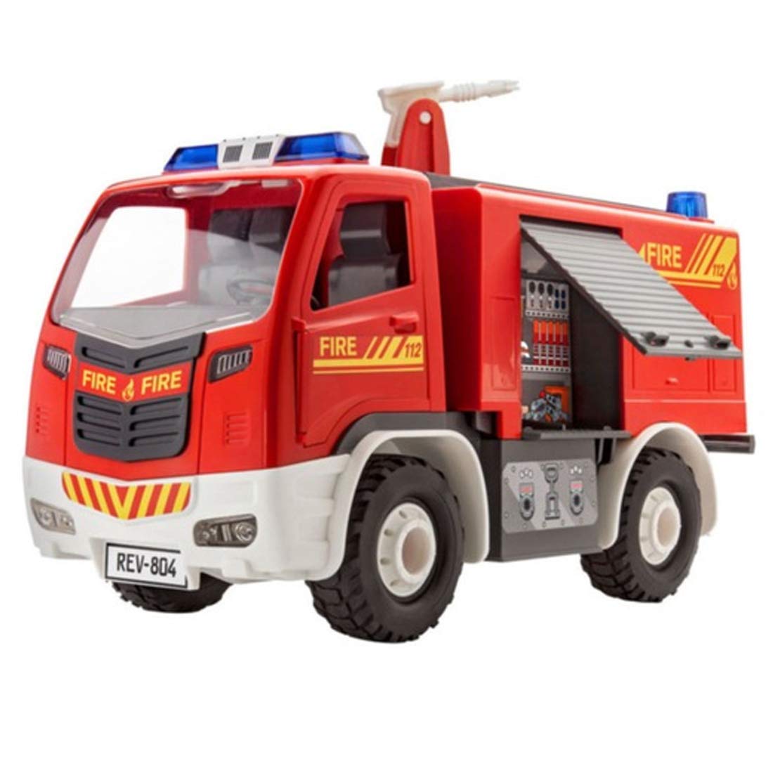 Revell Junior Fire Truck Model Kit - Red Toy Truck for Kids, Easy Build Plastic Model Kit for Beginners - Perfect for Playtime, Gifts & STEM Learning Activities