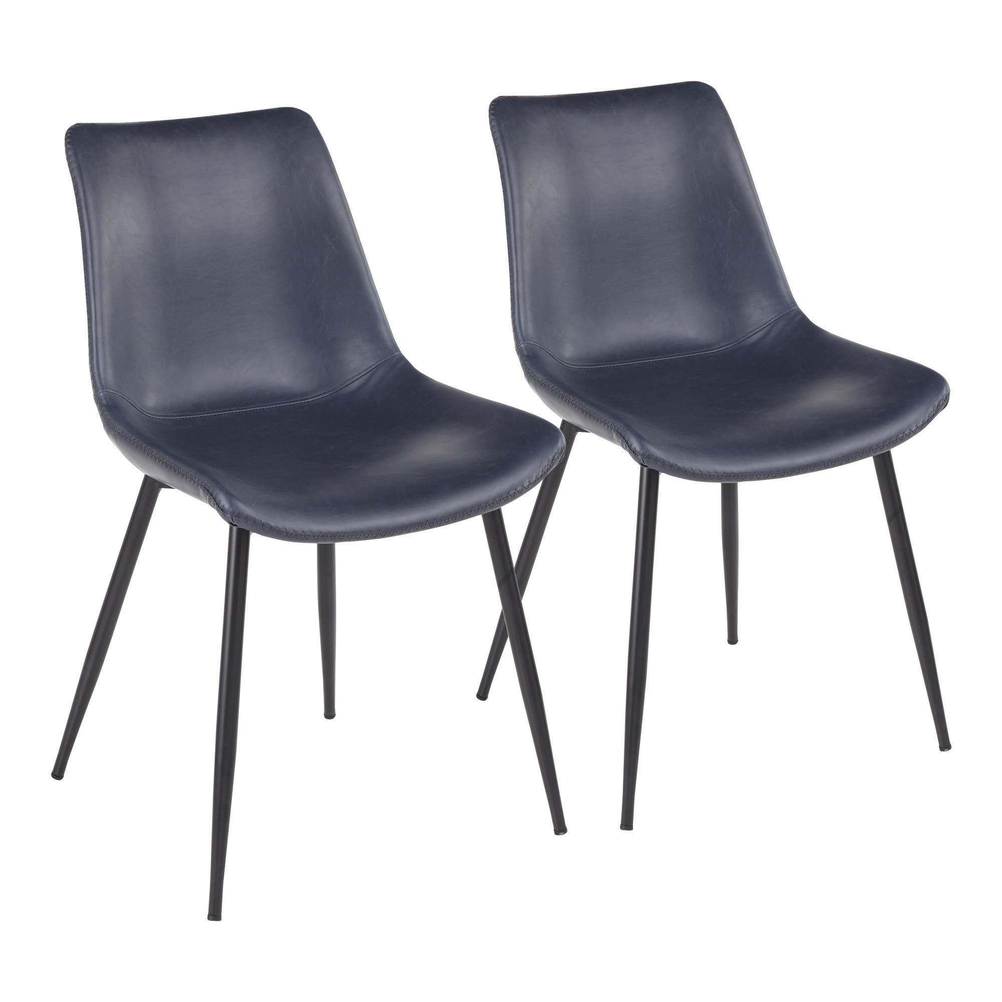 LumiSource Durango Upholstered Dining Chairs Set of 2 - Modern Kitchen & Dining Room Chairs with Padded Seat for Comfortable Meals, Entertaining & Family Gatherings